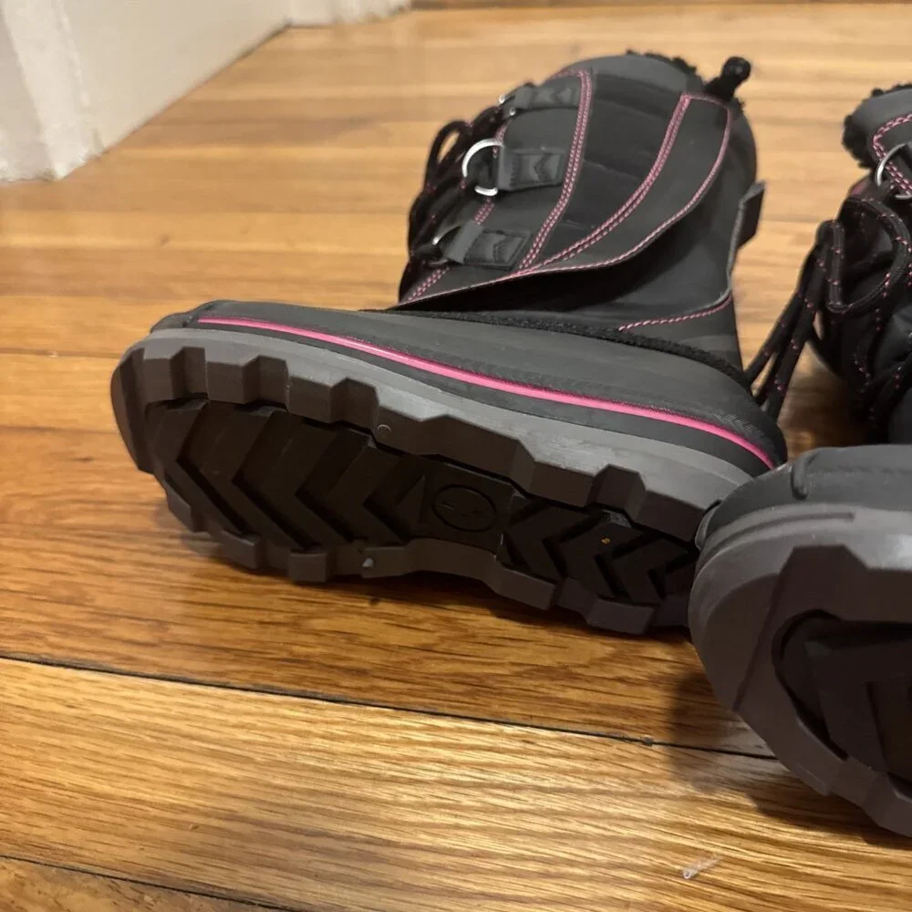 Billy Ice II Snow Boots Youth Girls Black/Pink Size 11